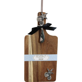 SILVER SHELL ACACIA BOARD SET