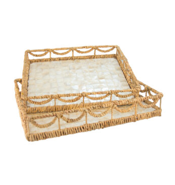 CAPIZ TRAY SET