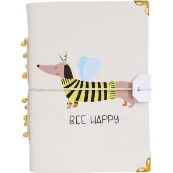 BEE HAPPY LEATHER JOURNAL