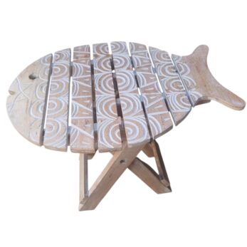 CARVED FISH FOLDING TABLE