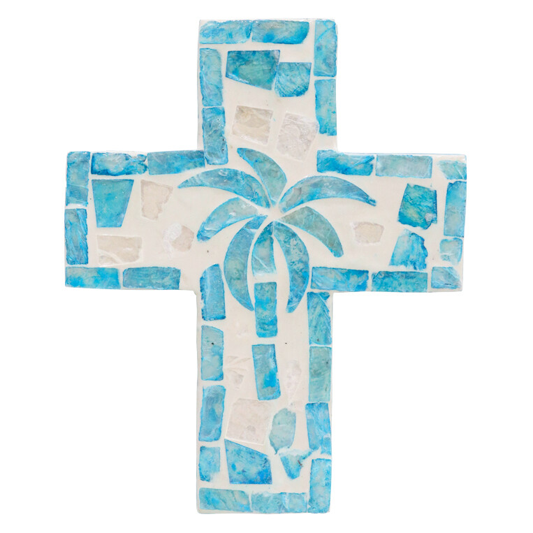 AQUA PALM CROSS