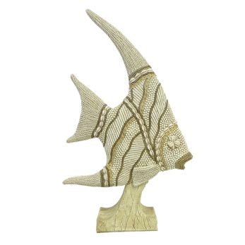 CREAM GOLD FISH ON STAND