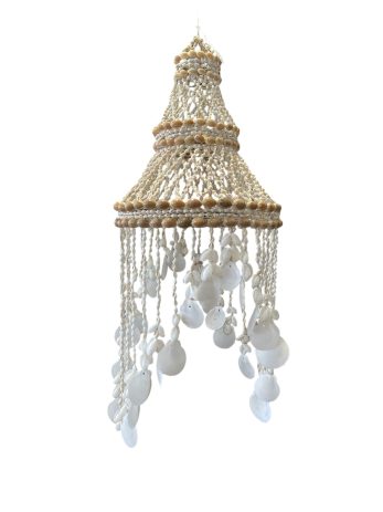WHITE V-CUT CHANDELIER