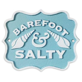 SALTY CAST IRON SIGN