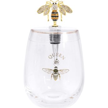 GLASS SET QUEEN BEE