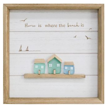 HOME BEACH FRAMED SIGN