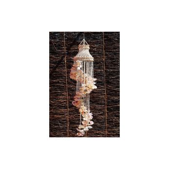 WHITE COCKLE SPIRAL CHANDELIER