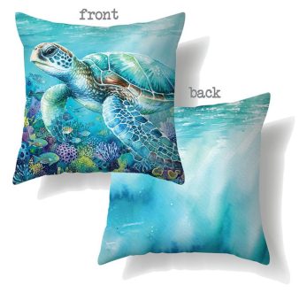 SEA TURTLE CUSHION 60X60