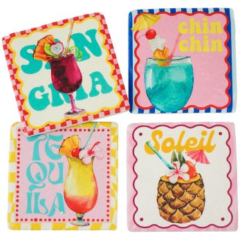 COCKTAIL COASTERS SET