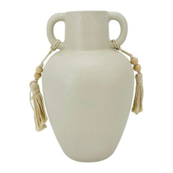 VASE WITH TASSELS