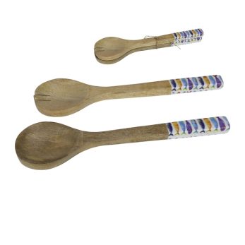 FISH MANGO WOOD SALAD SERVERS