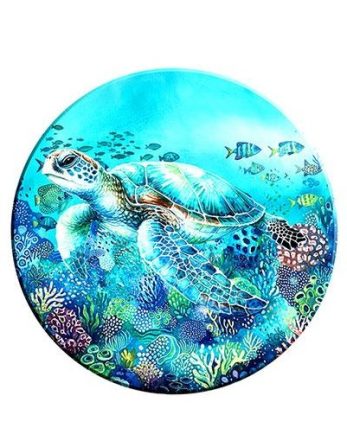 ROUND TURTLE CANVAS ART